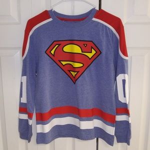 Superman 01 "S" Blue/Red/White/Yellow DC Comics Pullover Sweatshirt Boys L